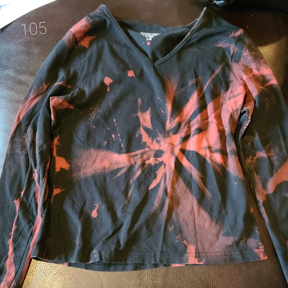 Backwards tie died